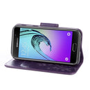 For Galaxy A5 (2017) / A520 Butterflies Love Flowers Embossing Horizontal Flip Leather Case with Holder & Card Slots & Wallet & Lanyard(Dark Purple)