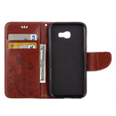 For Galaxy A5 (2017) / A520 Butterflies Love Flowers Embossing Horizontal Flip Leather Case with Holder & Card Slots & Wallet & Lanyard(Brown)