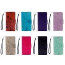 For Galaxy A5 (2017) / A520 Butterflies Love Flowers Embossing Horizontal Flip Leather Case with Holder & Card Slots & Wallet & Lanyard(Green)
