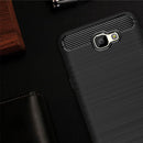For Galaxy J7 Prime & On7(2016) / G610 Brushed Texture Carbon Fiber TPU Protective Case(Black)