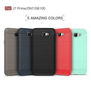 For Galaxy J7 Prime & On7(2016) / G610 Brushed Texture Carbon Fiber TPU Protective Case(Black)