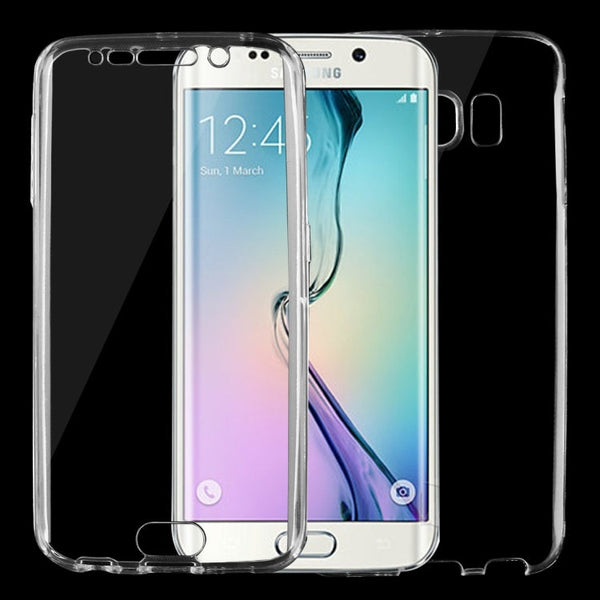 For Galaxy S6 Edge / G925 0.75mm Double-sided Ultra-thin Transparent TPU Protective Case (Transparent)