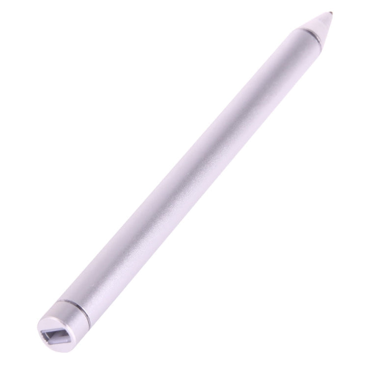 Universal Rechargeable Capacitive Touch Screen Stylus Pen with 2.3mm Superfine Metal Nib, For iPhone, iPad, Samsung, and Other Capacitive Touch Screen Smartphones or Tablet PC(Silver)