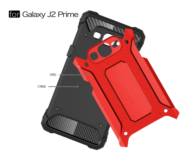 For Galaxy J2 Prime / G532 Tough Armor TPU + PC Combination Case(Red)