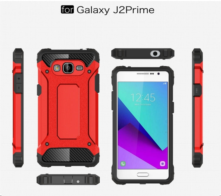For Galaxy J2 Prime / G532 Tough Armor TPU + PC Combination Case(Red)