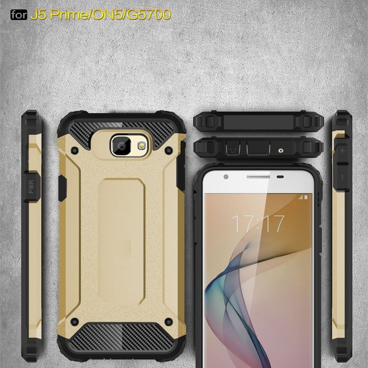 For Galaxy J7 Prime Tough Armor TPU + PC Combination Case (Gold)