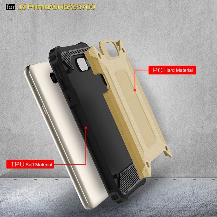For Galaxy J7 Prime Tough Armor TPU + PC Combination Case (Gold)