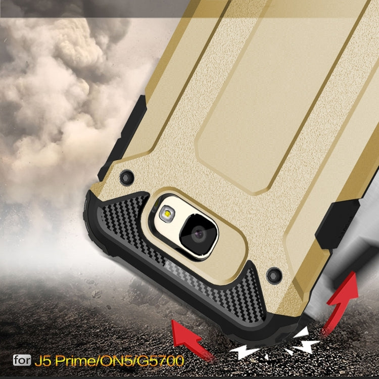 For Galaxy J7 Prime Tough Armor TPU + PC Combination Case (Gold)