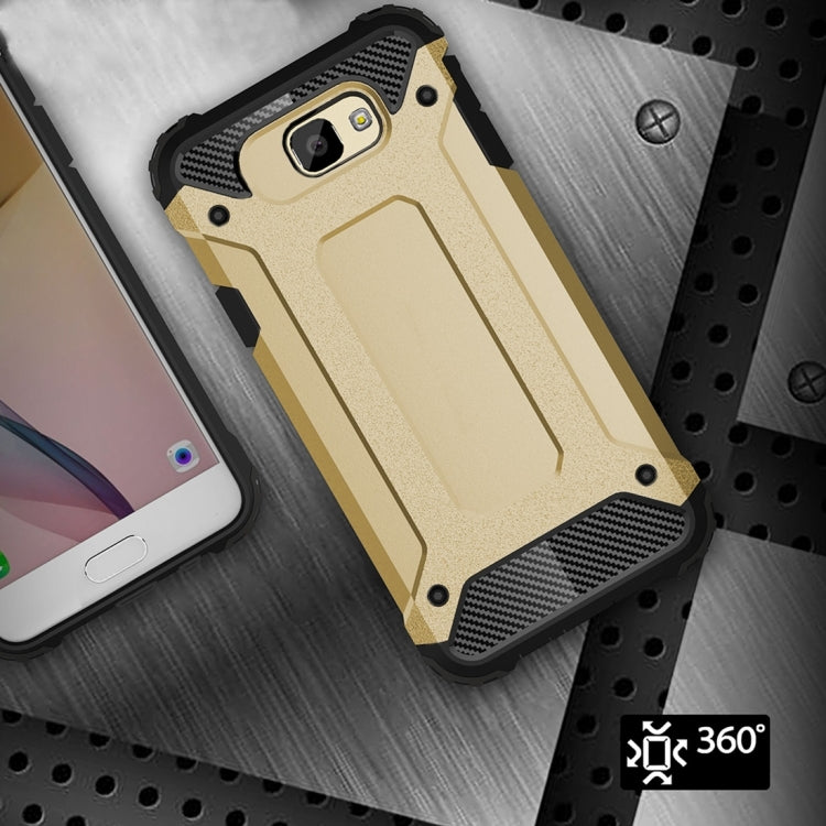 For Galaxy J7 Prime Tough Armor TPU + PC Combination Case (Gold)