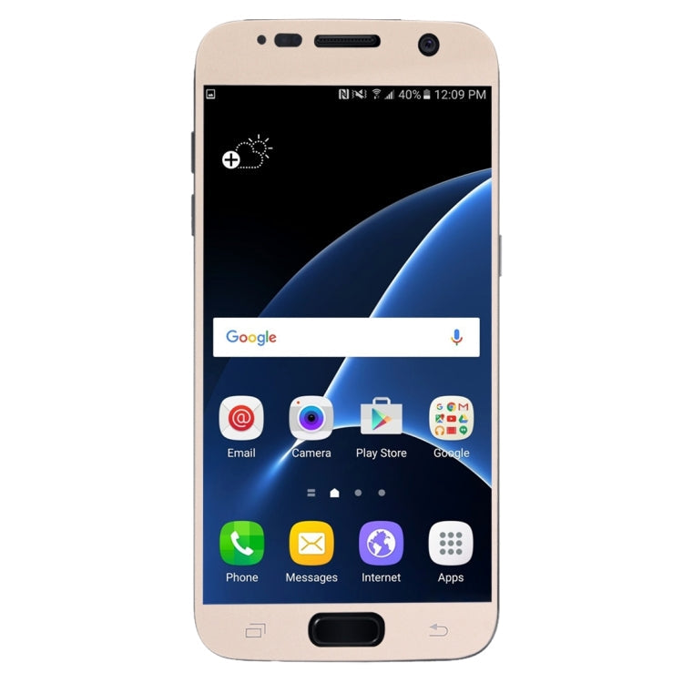 For Galaxy S7 / G930 0.26mm 9H Surface Hardness Explosion-proof Silk-screen Tempered Glass Full Screen Film (Gold)