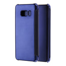 For Galaxy S8 / G9500 Electroplating Mirror Horizontal Flip Leather Case with Sleep / Wake-up Function(Purple Blue)