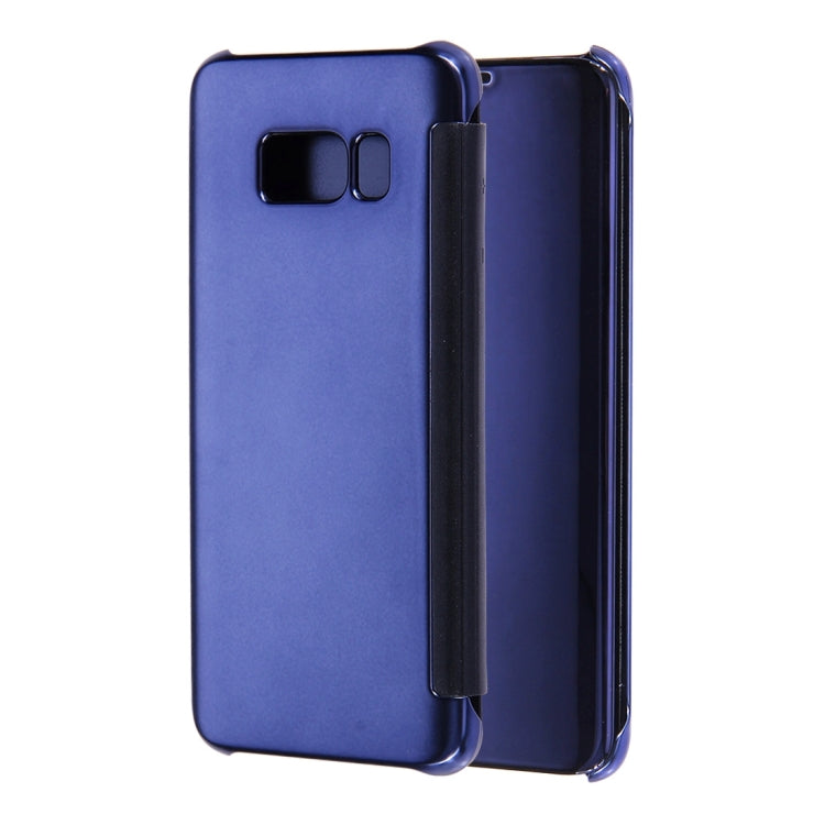 For Galaxy S8 / G9500 Electroplating Mirror Horizontal Flip Leather Case with Sleep / Wake-up Function(Purple Blue)