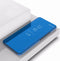 For Galaxy S8 + / G9550 Electroplating Mirror Horizontal Flip Leather Case with Sleep / Wake-up Function(Blue)