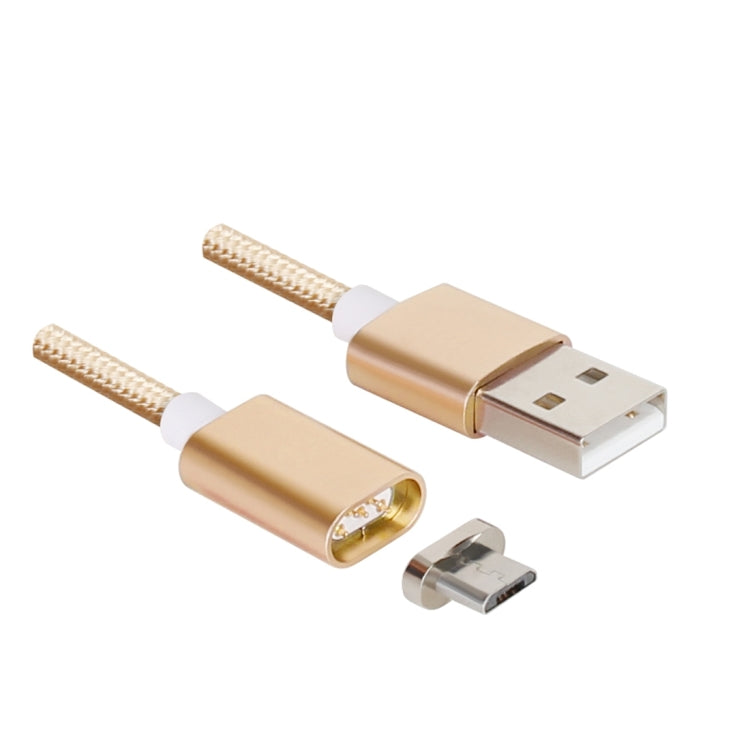 1.2m Weave Style 5V 2A Micro USB to USB 2.0 Magnetic Data / Charger Cable for Samsung Galaxy S7 & S7 Edge / LG G4 / Huawei P8 / Xiaomi Mi4 and other Smartphones (Gold)