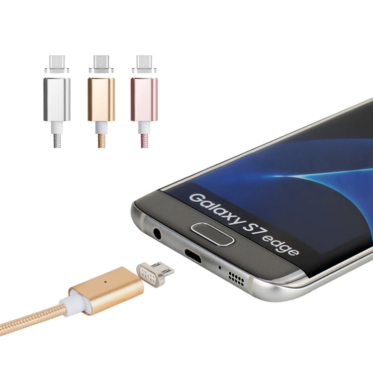 1.2m Weave Style 5V 2A Micro USB to USB 2.0 Magnetic Data / Charger Cable for Samsung Galaxy S7 & S7 Edge / LG G4 / Huawei P8 / Xiaomi Mi4 and other Smartphones (Gold)