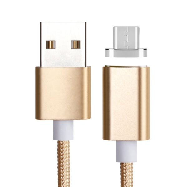 1.2m Weave Style 5V 2A Micro USB to USB 2.0 Magnetic Data / Charger Cable for Samsung Galaxy S7 & S7 Edge / LG G4 / Huawei P8 / Xiaomi Mi4 and other Smartphones (Gold)