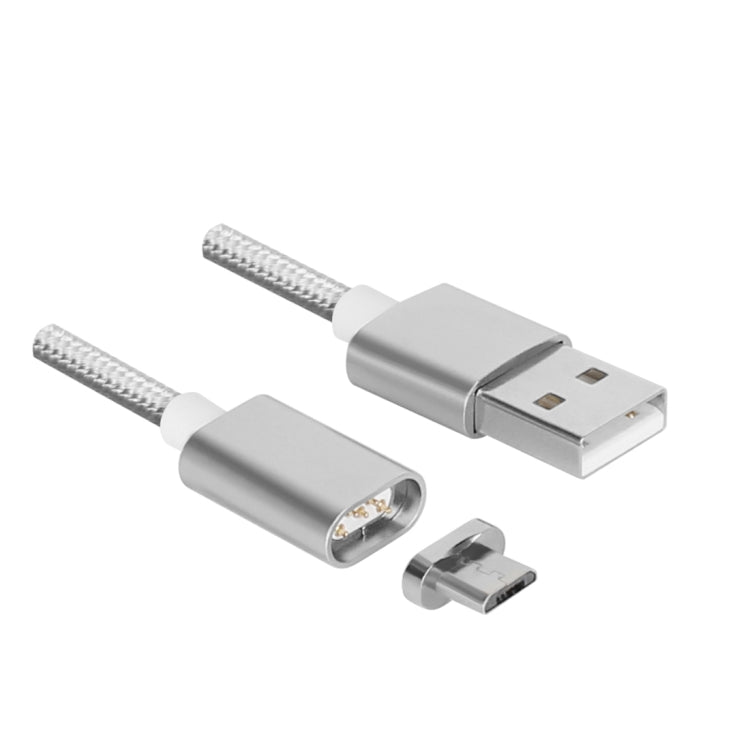 1.2m Weave Style 5V 2A Micro USB to USB 2.0 Magnetic Data / Charger Cable for Samsung Galaxy S7 & S7 Edge / LG G4 / Huawei P8 / Xiaomi Mi4 and other Smartphones (Silver)
