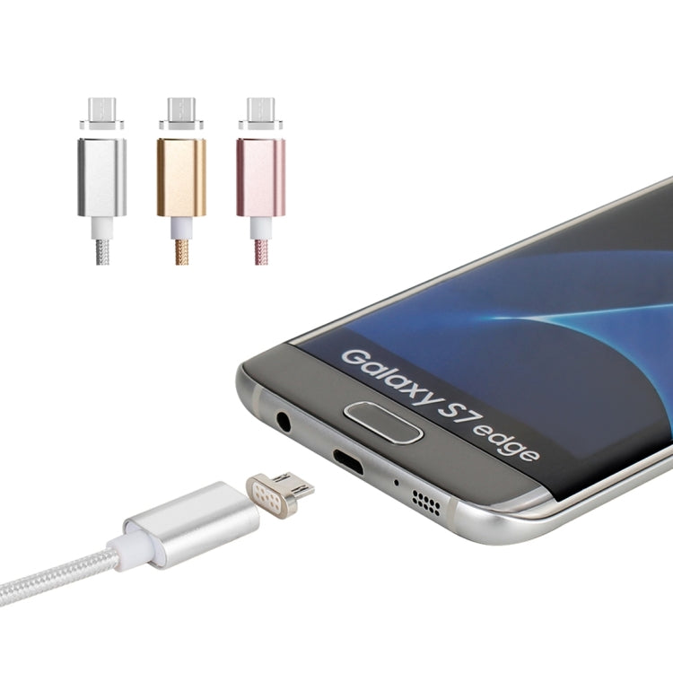 1.2m Weave Style 5V 2A Micro USB to USB 2.0 Magnetic Data / Charger Cable for Samsung Galaxy S7 & S7 Edge / LG G4 / Huawei P8 / Xiaomi Mi4 and other Smartphones (Silver)
