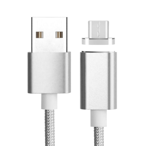 1.2m Weave Style 5V 2A Micro USB to USB 2.0 Magnetic Data / Charger Cable for Samsung Galaxy S7 & S7 Edge / LG G4 / Huawei P8 / Xiaomi Mi4 and other Smartphones (Silver)