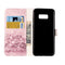 For Galaxy S8 Rose Gold Pattern Horizontal Flip Leather Protective Case with Holder & Card Slots & Wallet