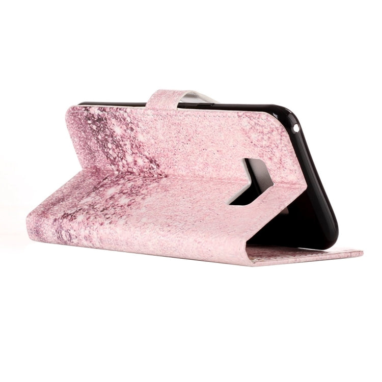 For Galaxy S8 Rose Gold Pattern Horizontal Flip Leather Protective Case with Holder & Card Slots & Wallet