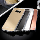 For Galaxy S8 + / G9550 Acrylic TPU Mirror Protective Back Cover Case(Black)