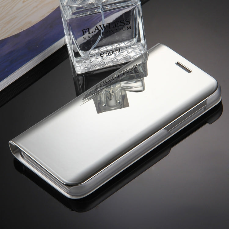 For Galaxy A5 (2017) / A520 Electroplating Mirror Horizontal Flip Leather Case with Holder(Silver)