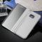 For Galaxy A5 (2017) / A520 Electroplating Mirror Horizontal Flip Leather Case with Holder(Silver)