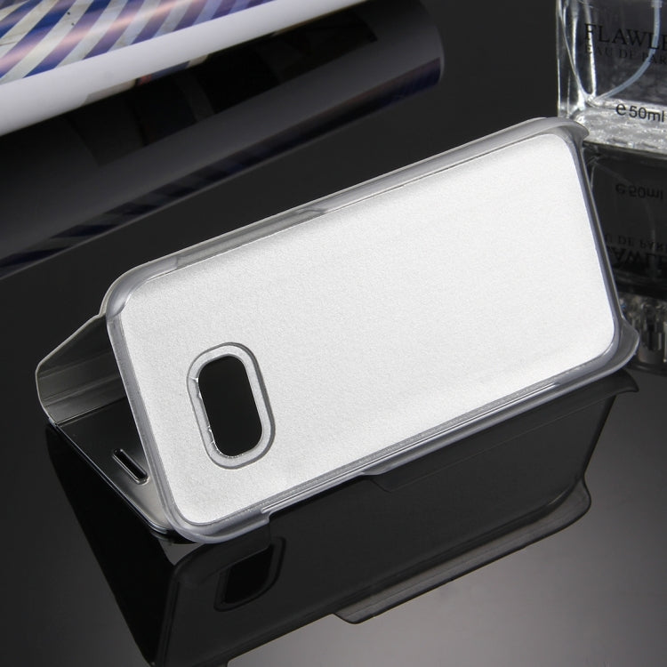For Galaxy A5 (2017) / A520 Electroplating Mirror Horizontal Flip Leather Case with Holder(Silver)