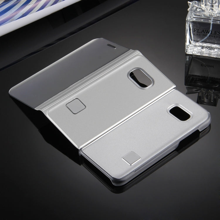 For Galaxy A5 (2017) / A520 Electroplating Mirror Horizontal Flip Leather Case with Holder(Silver)