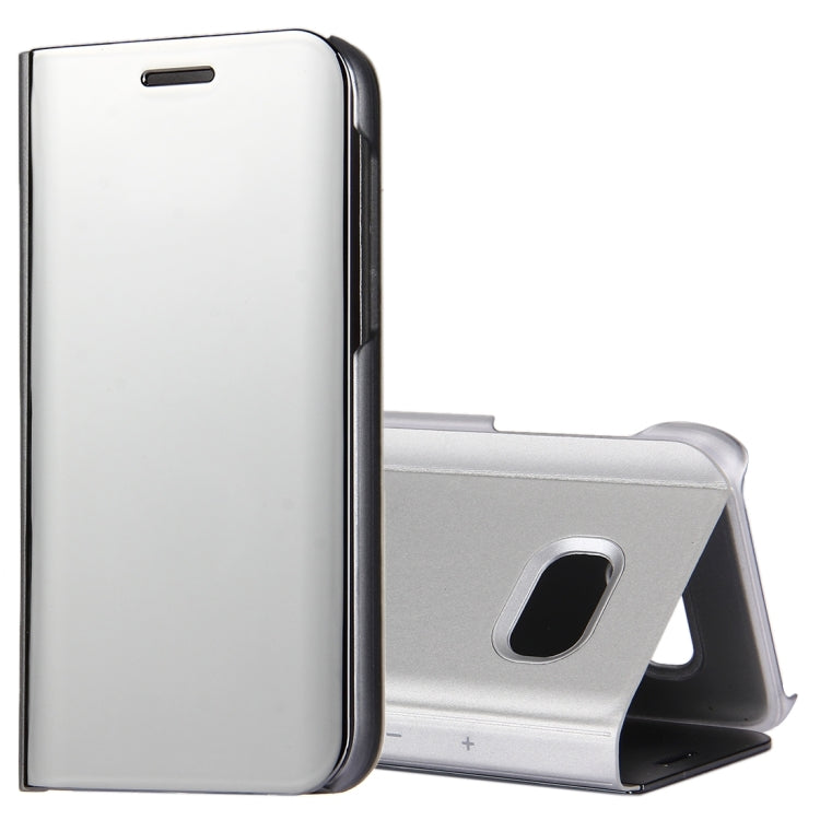 For Galaxy A5 (2017) / A520 Electroplating Mirror Horizontal Flip Leather Case with Holder(Silver)