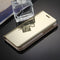 For Galaxy A7 (2017) / A720 Electroplating Mirror Horizontal Flip Leather Case with Holder(Gold)