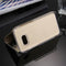 For Galaxy A7 (2017) / A720 Electroplating Mirror Horizontal Flip Leather Case with Holder(Gold)