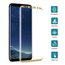 For Galaxy S8 / G950 0.3mm 9H Surface Hardness 3D Curved Silk-screen Full Screen Tempered Glass Screen Protector(Gold)