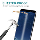For Galaxy S8 / G950 0.3mm 9H Surface Hardness 3D Curved Silk-screen Full Screen Tempered Glass Screen Protector(Gold)