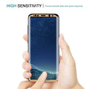 For Galaxy S8 / G950 0.3mm 9H Surface Hardness 3D Curved Silk-screen Full Screen Tempered Glass Screen Protector(Gold)