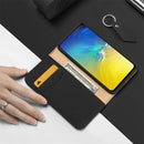 DUX DUCIS WISH Series TPU + PU + Leather Case for Galaxy S10 E, with Card Slots & Wallet (Black)