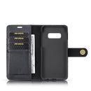 DG.MING Crazy Horse Texture Flip Detachable Magnetic Leather Case for Samsung Galaxy S10 E, with Holder & Card Slots & Wallet(Black)