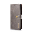 DG.MING Crazy Horse Texture Flip Detachable Magnetic Leather Case for Samsung Galaxy S10 Plus, with Holder & Card Slots & Wallet(Grey)