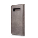 DG.MING Crazy Horse Texture Flip Detachable Magnetic Leather Case for Samsung Galaxy S10 Plus, with Holder & Card Slots & Wallet(Grey)