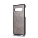 DG.MING Crazy Horse Texture Flip Detachable Magnetic Leather Case for Samsung Galaxy S10 Plus, with Holder & Card Slots & Wallet(Grey)