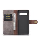 DG.MING Crazy Horse Texture Flip Detachable Magnetic Leather Case for Samsung Galaxy S10 Plus, with Holder & Card Slots & Wallet(Grey)