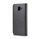 DG.MING Crazy Horse Texture Flip Detachable Magnetic Leather Case for Galaxy J6 Plus, with Holder & Card Slots & Wallet (Black)