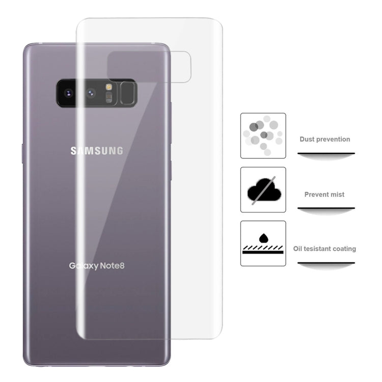0.1mm HD 3D Curved PET Back Full Screen Protector for Galaxy Note 8(Transparent)
