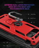 Sergeant Armor Shockproof TPU + PC Protective Case for Galaxy S10 Plus, with 360 Degree Rotation Holder(Black)