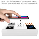 YC-CDA10W 10W Multi Port USB Intelligent Digital Display Fast Charging Wireless Charger, US Plug