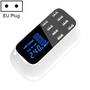 YC-CDA19A 8-port USB Multi-function 40W Intelligent Digital Display Fast Charging Dock, EU Plug
