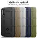 Shockproof Rugged Shield Full Coverage Protective Silicone Case for Galaxy A50(Army Green)