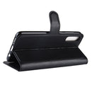 Litchi Texture Horizontal Flip Leather Case for Galaxy A50, with Wallet & Holder & Card Slots (Black)