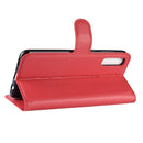 Litchi Texture Horizontal Flip Leather Case for Galaxy A50, with Wallet & Holder & Card Slots (Red)